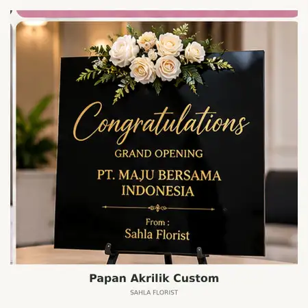 Papan Bunga Akrilik Batulawang